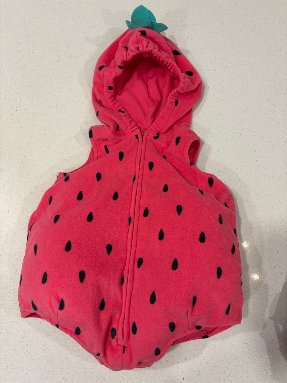 Carter's Pink Strawberry Hooded Romper Costume